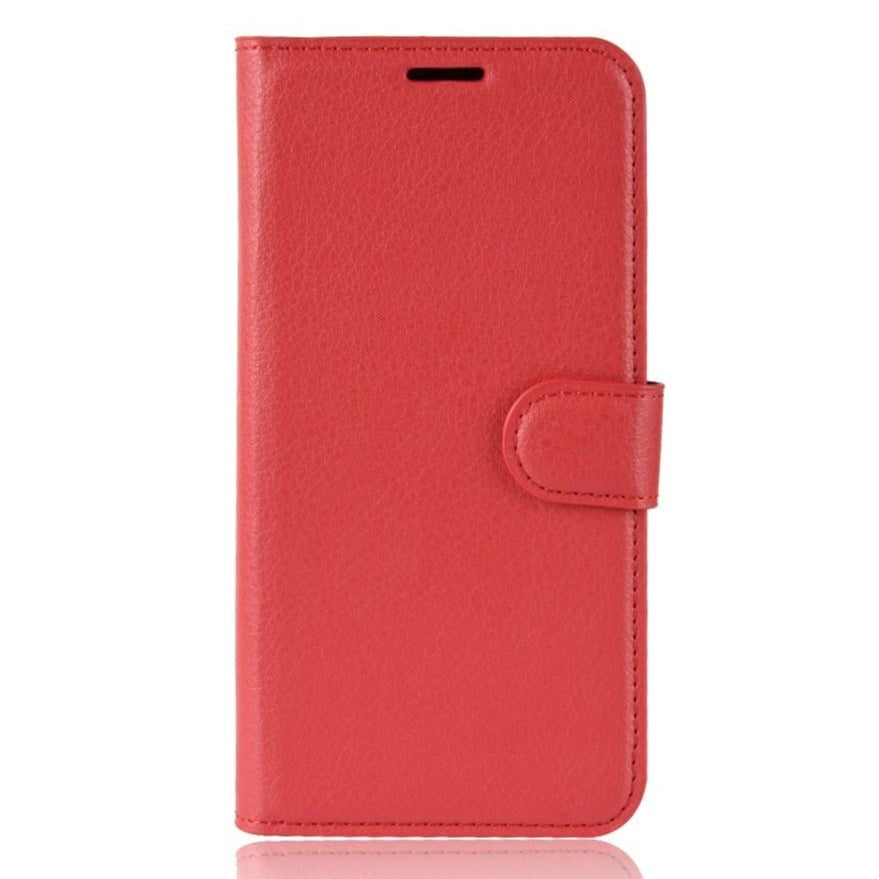 Nokia     Litchi Læder Cover    Pung Rød
