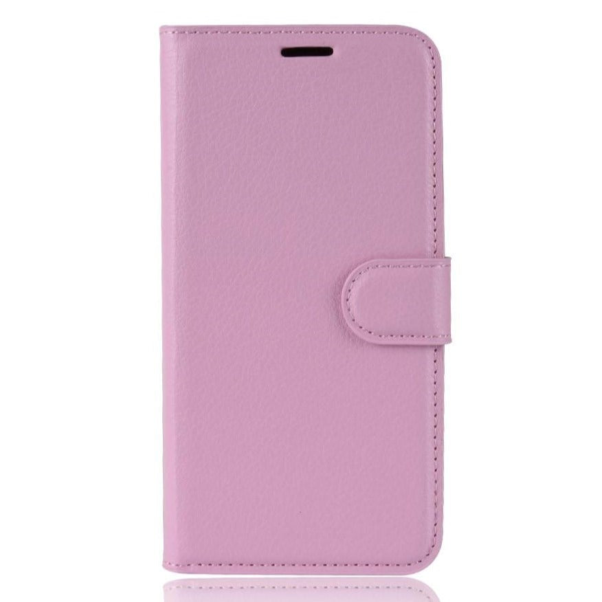 Nokia     Litchi Læder Cover    Pung Lyserød
