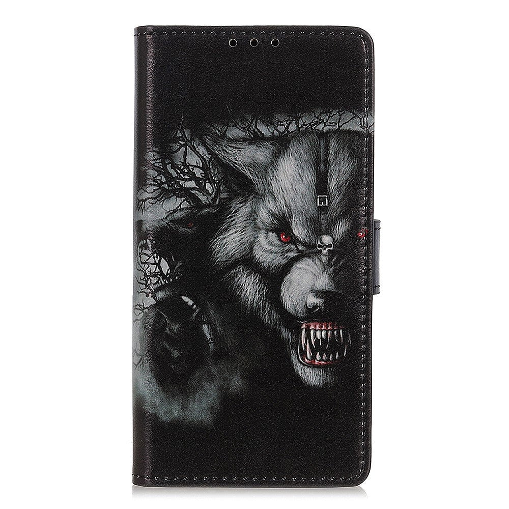 Nokia     Læder Cover    Kortholder Dyster Ulv