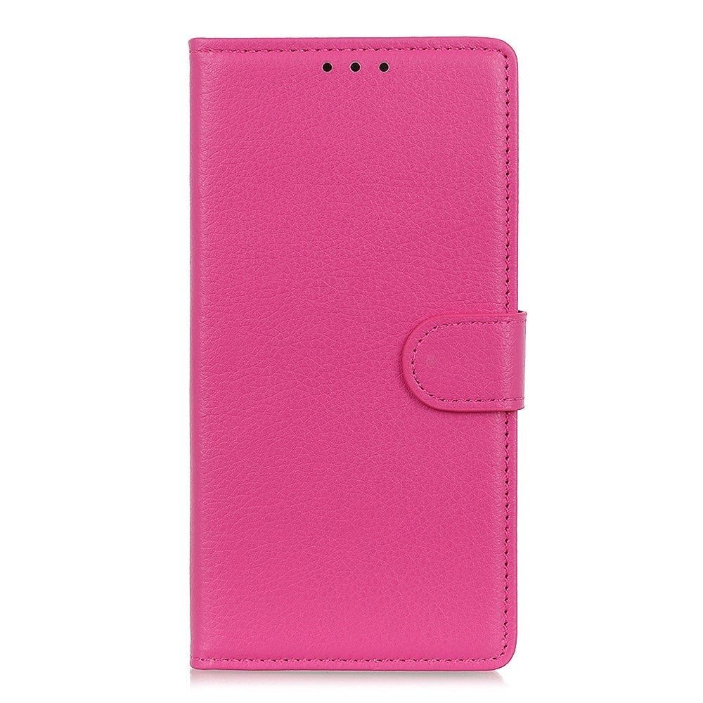Nokia     Litchi Læder Cover    Pung Lyserød