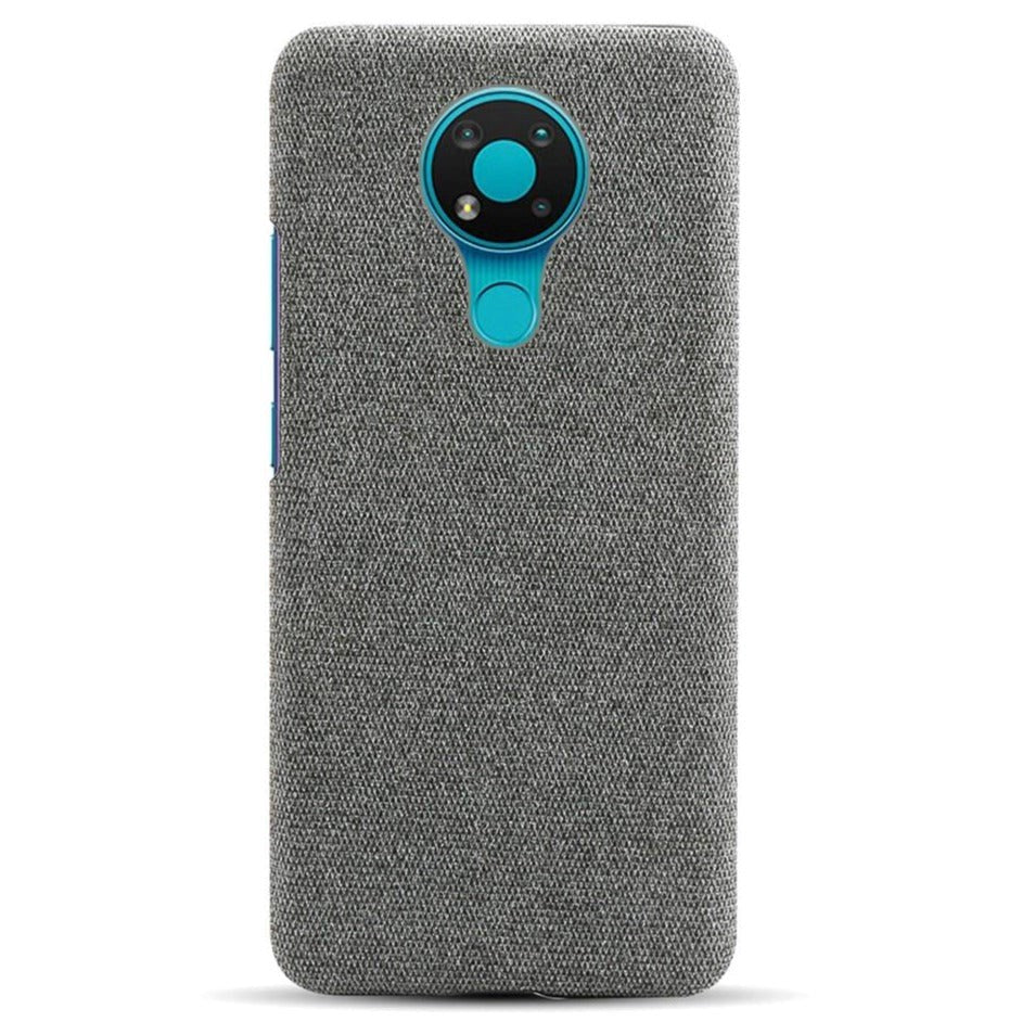 Nokia     Stofbetrukket Plastik Bagside Cover Mørke Grå