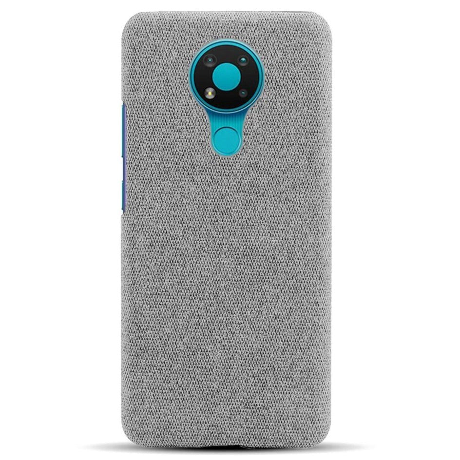 Nokia     Stofbetrukket Plastik Bagside Cover Grå