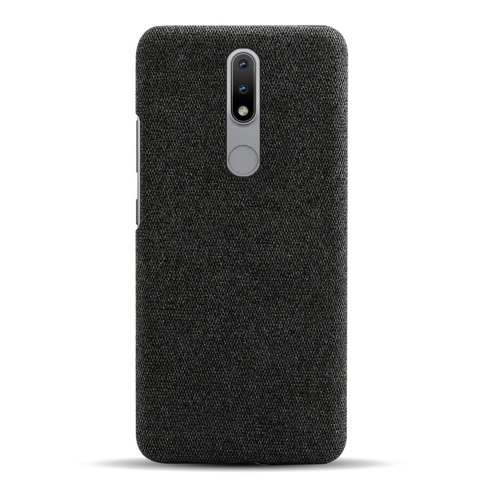 Nokia     Stofbetrukket Plastik Cover Sort