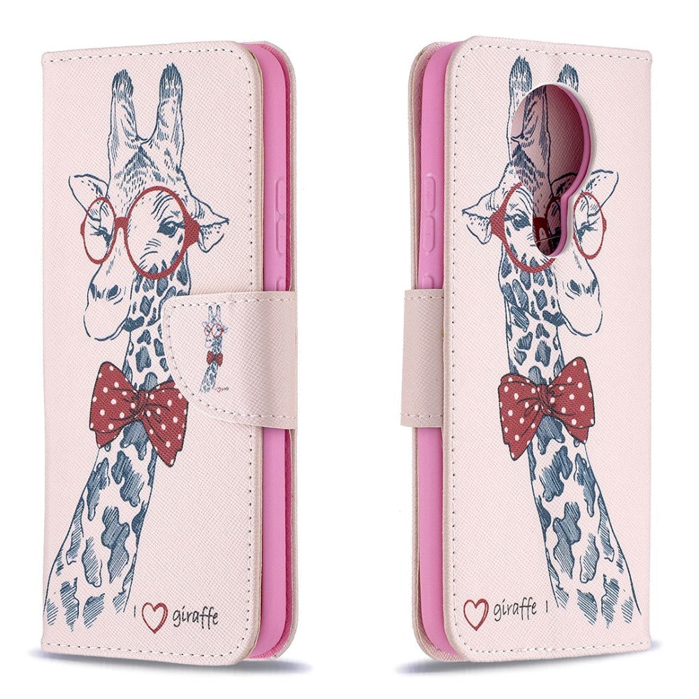 Nokia     Læder Cover    Pung Giraf