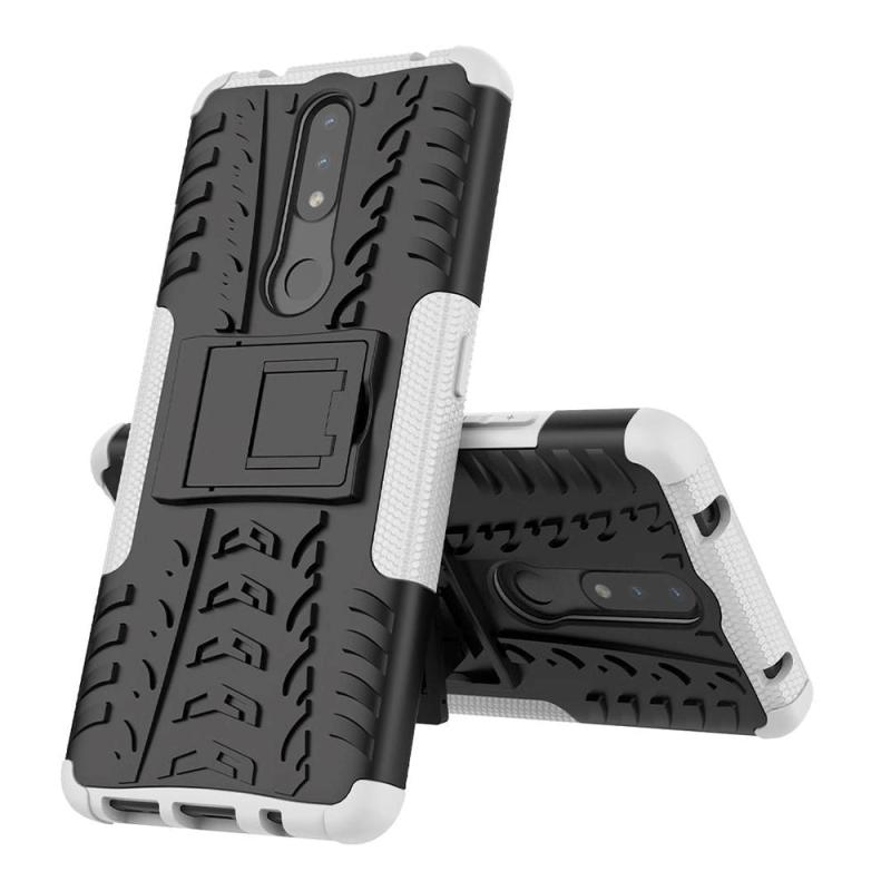 Nokia     Håndværker Case    Kickstand Sort   Hvid