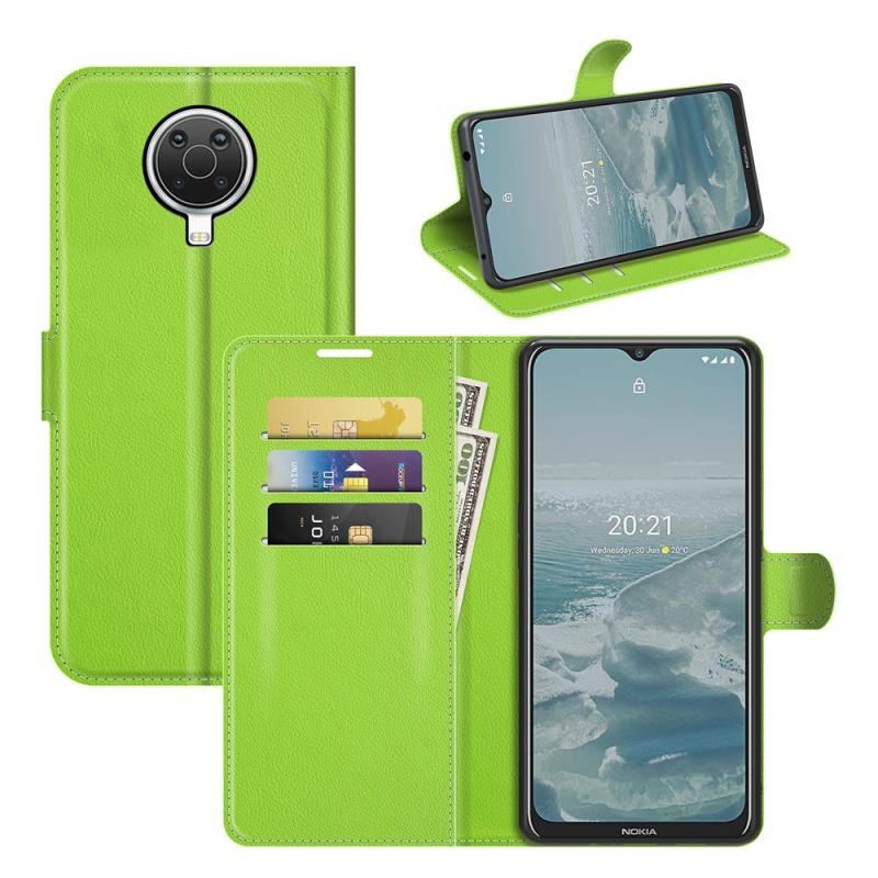 Nokia G10 G20 Læder Cover Pung Grøn