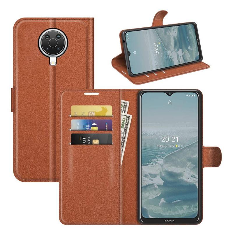 Nokia G10 G20 Læder Cover Pung Brun