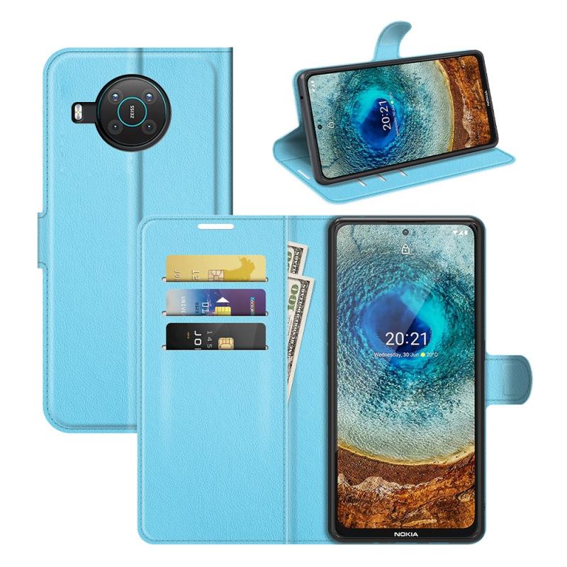 Nokia X10   X20 Læder Cover   Pung Blå