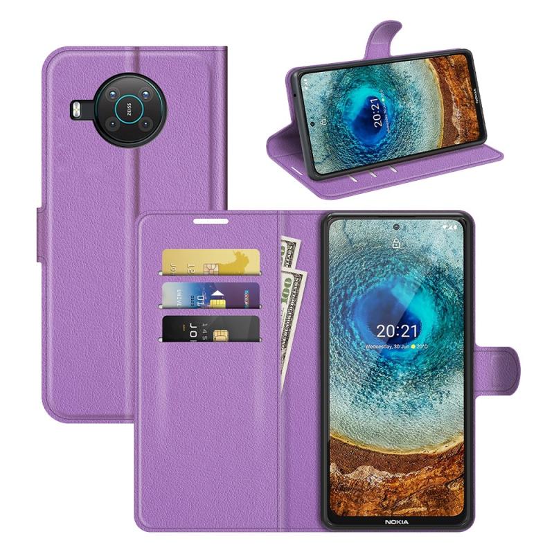 Nokia X10   X20 Læder Cover   Pung Lilla