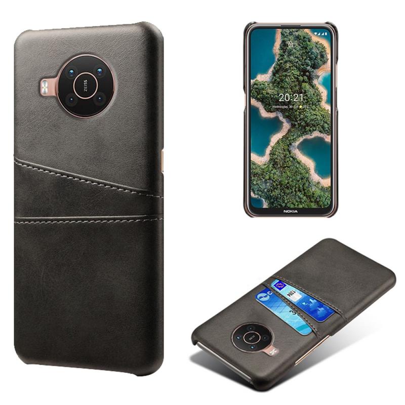 Nokia X10   Nokia X20 Ksq Læder Hard Cover Med Kortholdere Sort