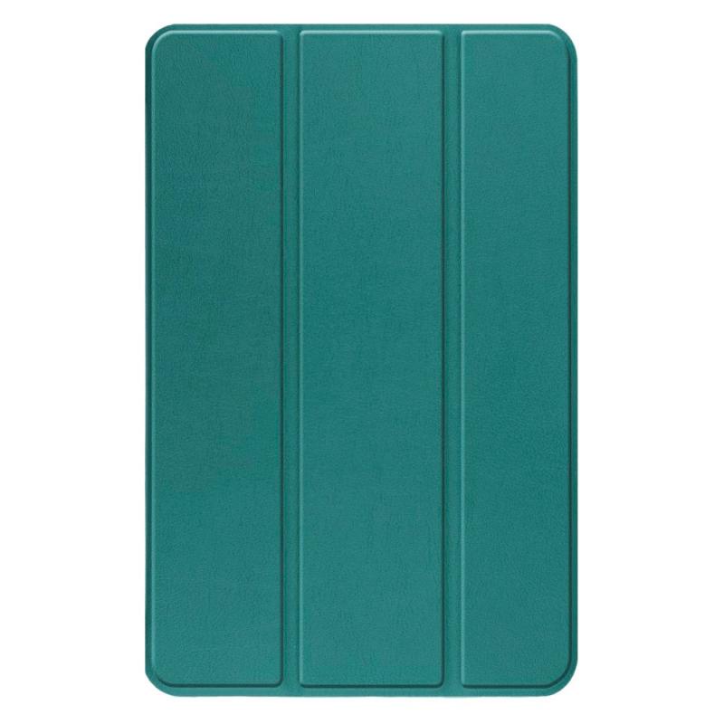 Nokia T20 Tri-fold Flip Læder Cover    Vågeblus Funktion Mørkegrøn