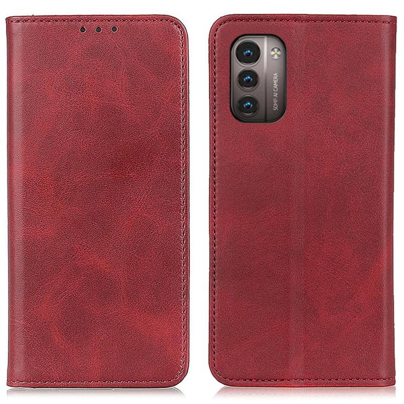 Nokia G11 G21 ægte Læder Flip Cover Rød