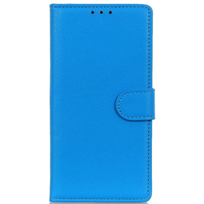 Nokia G21   G11 Litchi Imiteret Læder Cover    Pung Blå