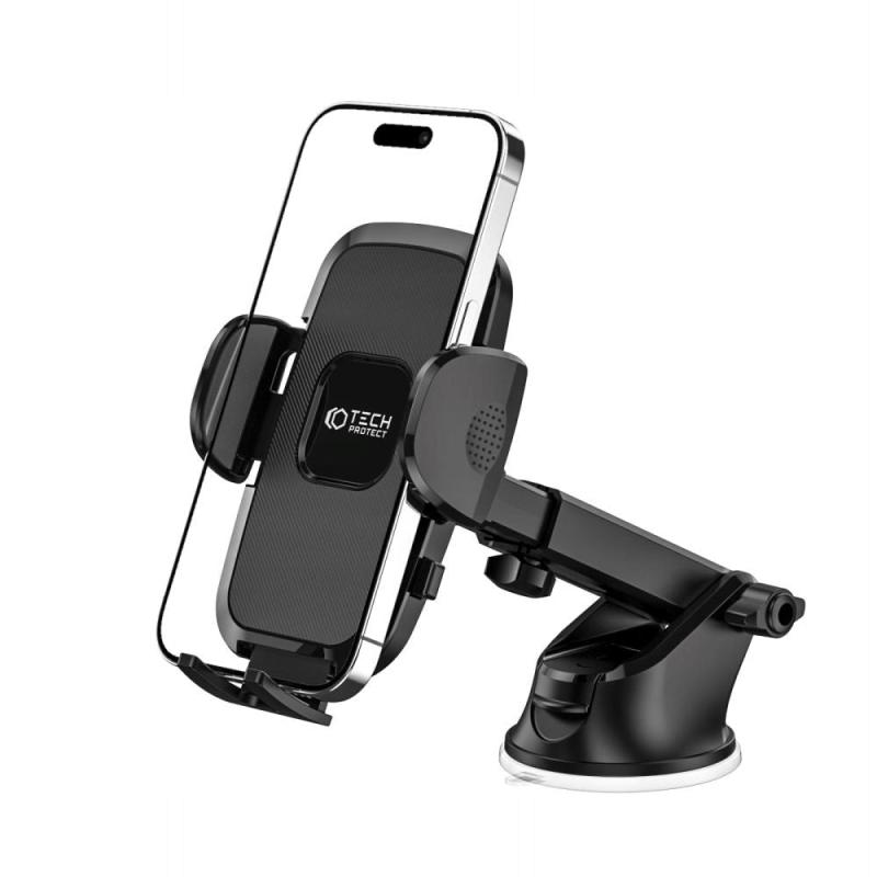 Tech-protect V3 Mobilholder Til Bil Instrumentbræt   Forrude Max Mobil: 60   95mm Sort