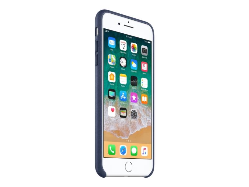 Apple Bagsidecover Til Mobiltelefon Læder Midnatsblå For Apple Iphone   Plus