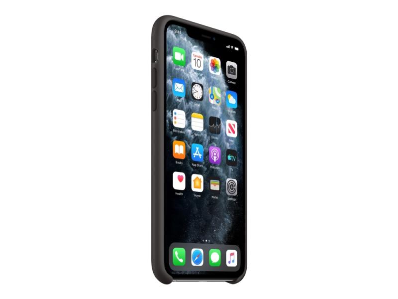 Apple Bagsidecover Til Mobiltelefon Silicone Sort For Iphone 11 Pro Max