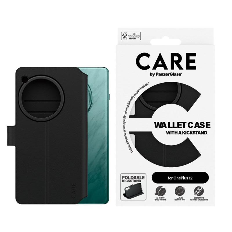 Care   Panzerglass Oneplus 12 Feature Wallet Case    Kickstand Sort