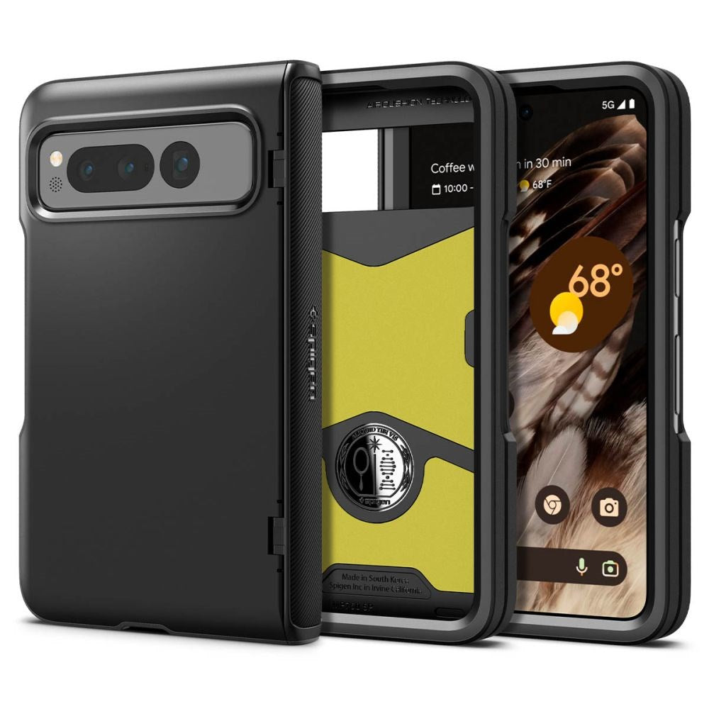 Google Pixel Fold Spigen Slim Armor Pro Bagside Cover Sort