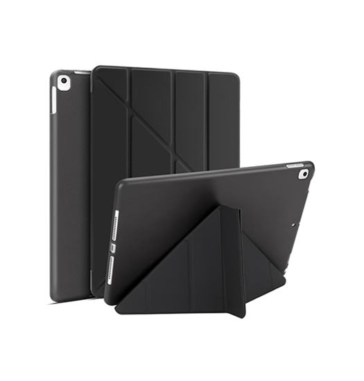 Ipad Air   10   Quot   2019  Orgami Trifold Læder Cover    Stander Sort