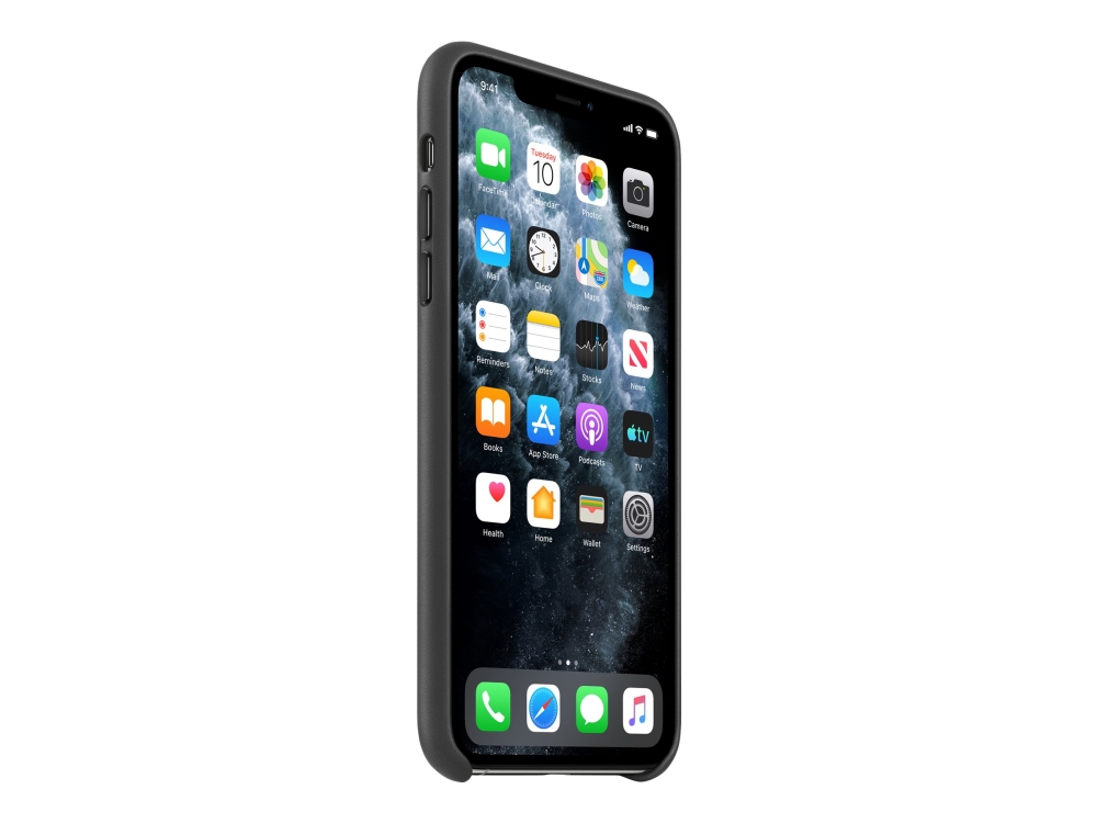 Apple Bagsidecover Til Mobiltelefon Læder  Maskinforarbejdet Aluminium Sort For Iphone 11 Pro Max