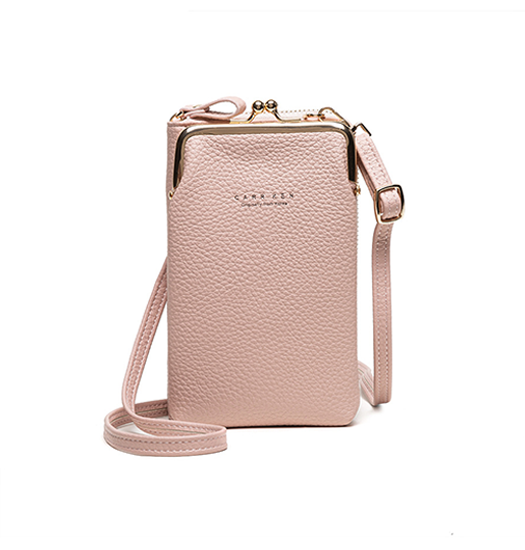 iPhone 6s Plus Deluxe Læder Skuldertaske i Rosa – Elegant!