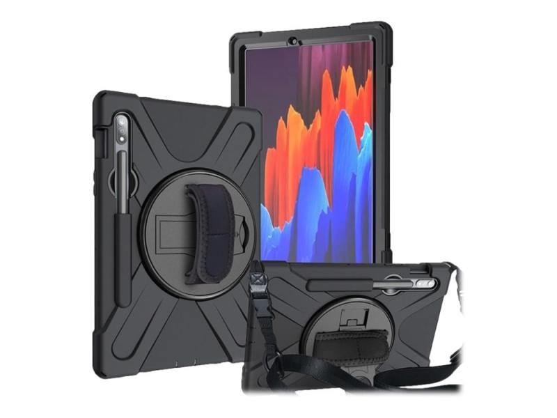 Estuff Defender Case Bagsidecover Til Tablet Silicone  Polykarbonat Sort 12    For Samsung Galaxy Tab S7
