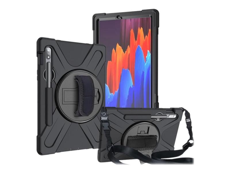 Estuff Defender Case Bagsidecover Til Tablet Silicone  Polykarbonat Sort 11  For Samsung Galaxy Tab S7