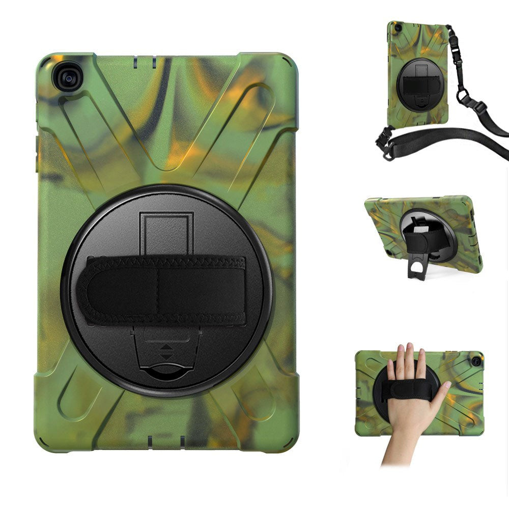 Samsung Galaxy Tab   10   Quot   2019  Håndværker Cover    Håndholder   Skulderstrop Camouflage
