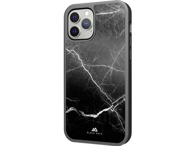 Black Rock Protective Marble Case Cover Apple Iphone 13 Pro Max Sort
