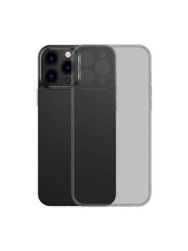 Baseus Frosted Glass Case For Iphone 13 Pro  Black    Tempered Glass