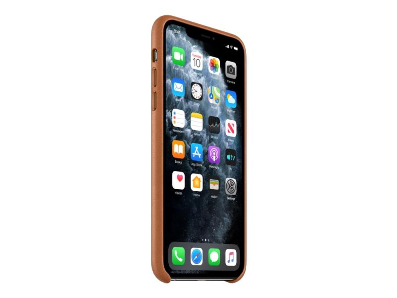 Apple Bagsidecover Til Mobiltelefon Læder  Maskinforarbejdet Aluminium Sadelbrun For Iphone 11 Pro Max