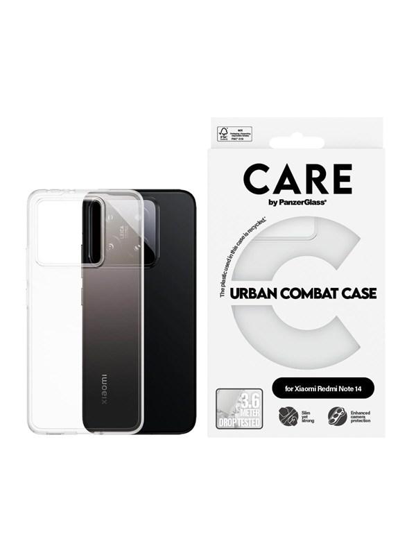 Care   Panzerglass Flagship Case Transparent Urban Combat    Clear Frame Xiaomi Redmi Note 14