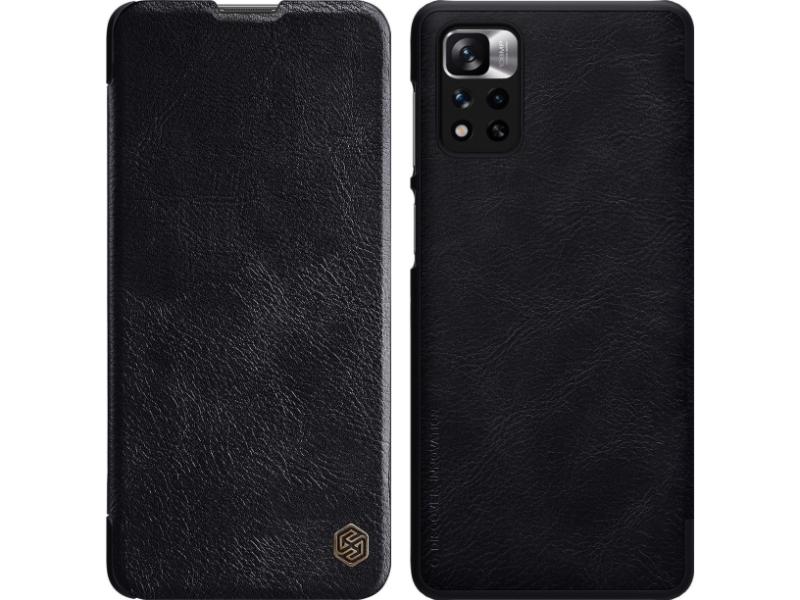 Nillkin Qin Etui Til Xiaomi Redmi Note 11 Pro   Kina    Redmi Note 11 Pro  Kina    Mi11i Hypercharge Kamera Cover Hylster Etui Flip Cover Sort