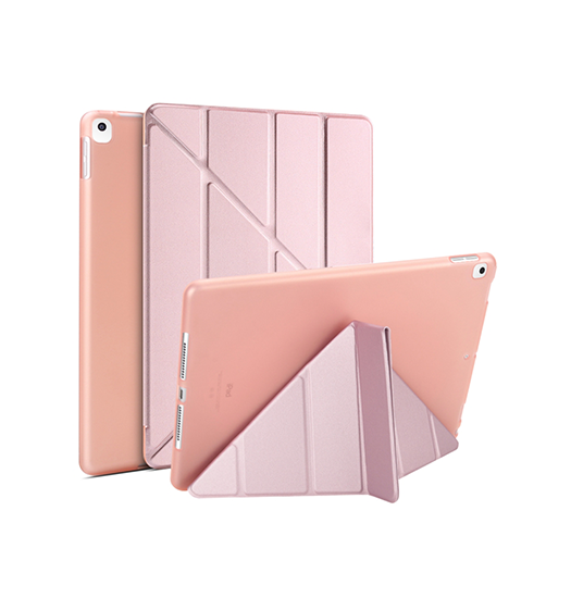 Ipad Air   10   Quot   2019  Orgami Trifold Læder Cover    Stander Rose