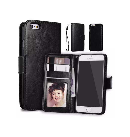 iPhone 6s Plus Etui i Læder med Aftageligt Cover - Stilfuld Beskyttelse