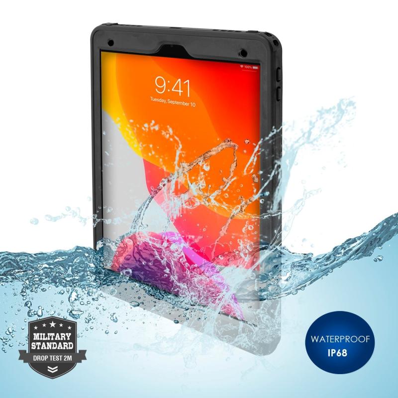 Ipad 10    2021   2020   2019  4smarts Rugged Waterproof Case Stark  Vandtæt Cover  Sort