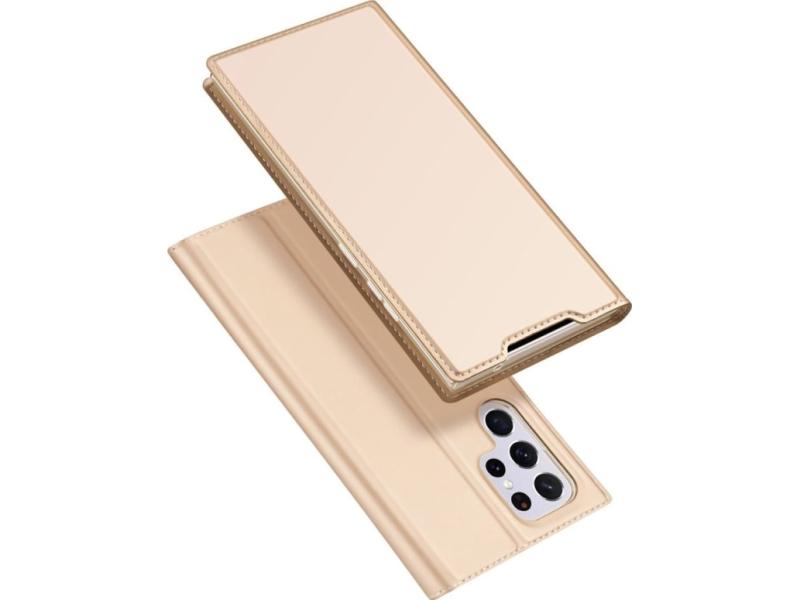 Dux Ducis Dux Ducis Skin Pro Holster Cover With Flip Cover For Samsung Galaxy S22 Ultra Gold