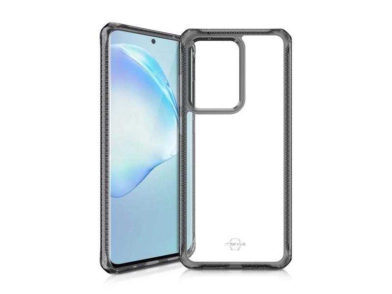 Itskins Hybrid Clear Cover Til Samsung Galaxy S20 Ultra 4g   5g  Sort   Gennemsigtig