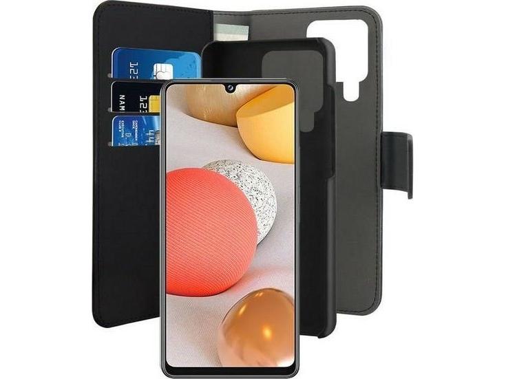 Puro Wallet Bagsidecover Til Mobiltelefon økolæder Sort For Samsung Galaxy A42 5g
