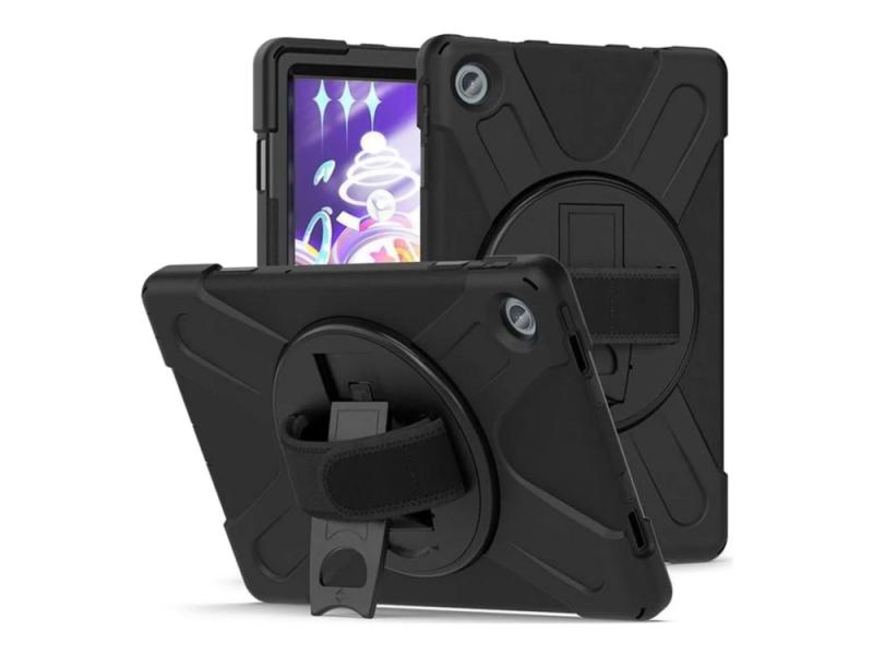 Estuff Chicago Beskyttende Kasse Bagsidecover Til Tablet Silicone  Polykarbonat Sort For Lenovo Tab M10 Plus  3rd Gen