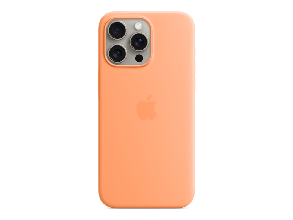 Apple Bagsidecover Til Mobiltelefon Magsafe-kompatibilitet Silicone Orange Sorbet For Iphone 15 Pro Max