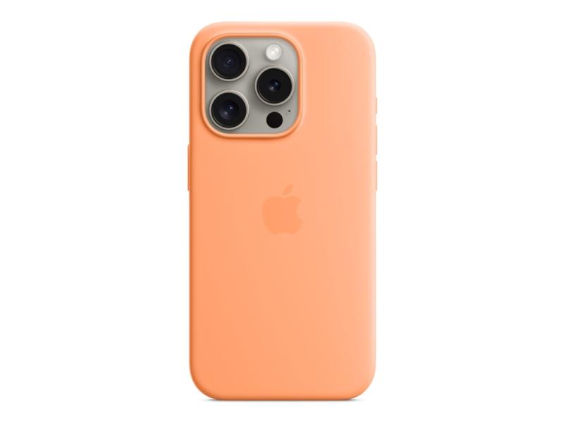 Apple Bagsidecover Til Mobiltelefon Magsafe-kompatibilitet Silicone Orange Sorbet For Iphone 15 Pro
