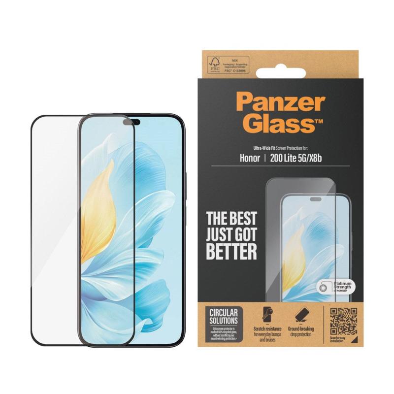 Panzerglass Ultra-wide Fit Skærmbeskyttelsesglas Honor 200 Lite   X8b Gennemsigtig