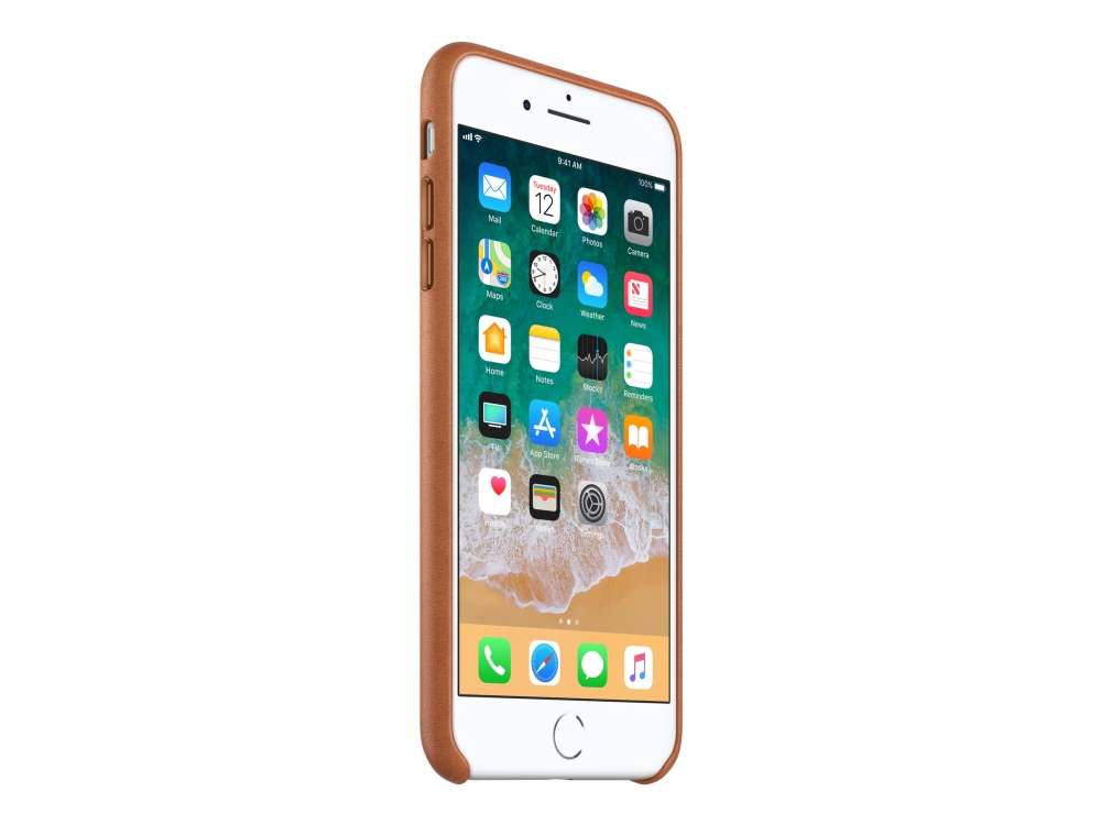 Apple Bagsidecover Til Mobiltelefon Læder Sadelbrun For Apple Iphone   Plus