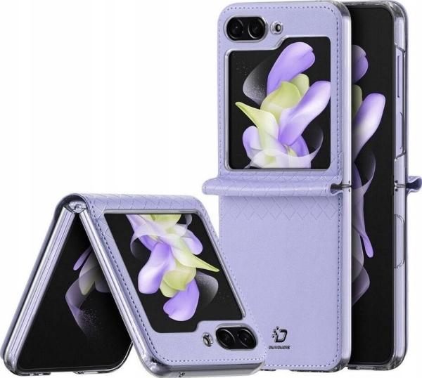 Dux Ducis Samsung Galaxy   Flip   5g Læderetui Med Klap Pung Bagcover Dux Ducis Bril Lilla
