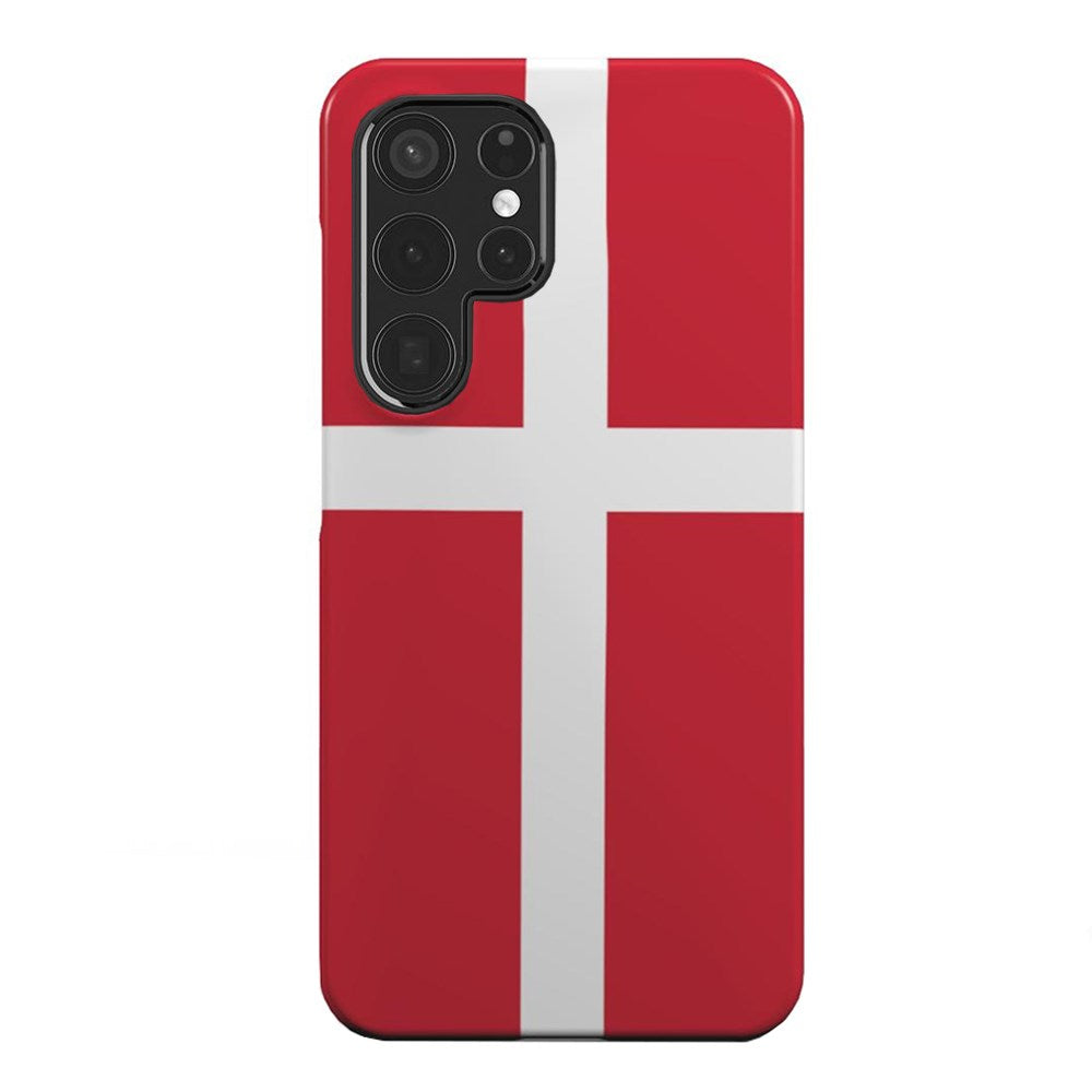 Eiderwood Samsung Galaxy S22 Ultra Hård Plastik Bagside Cover Danmarks Flag