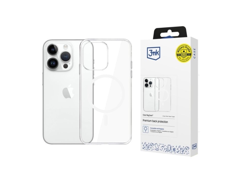 3mk Clear Magcase  Cover  Apple  Iphone 14 Pro  15        12  Transparent