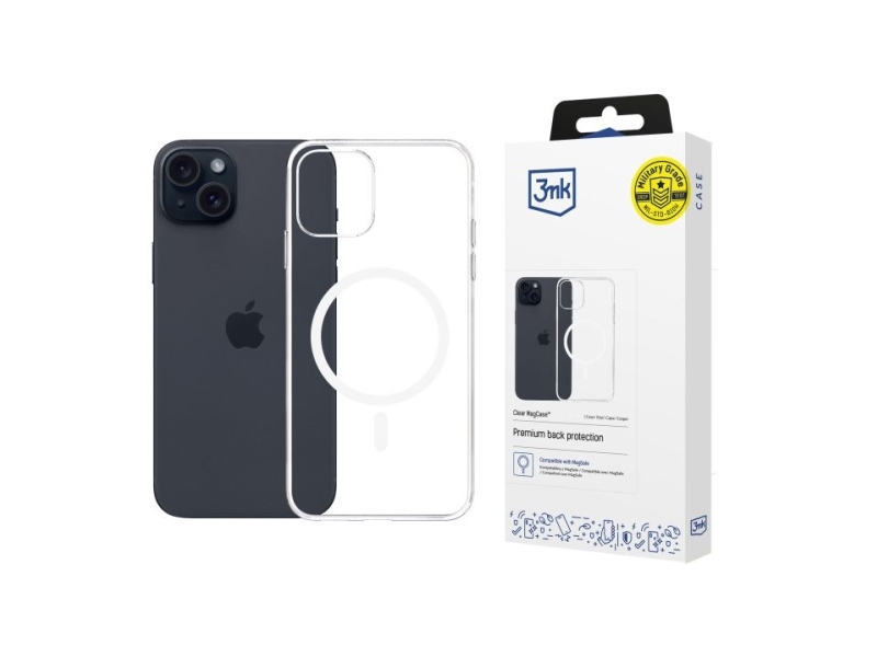 3mk Clear Magcase  Cover  Apple  Iphone 15 Plus  17         Transparent