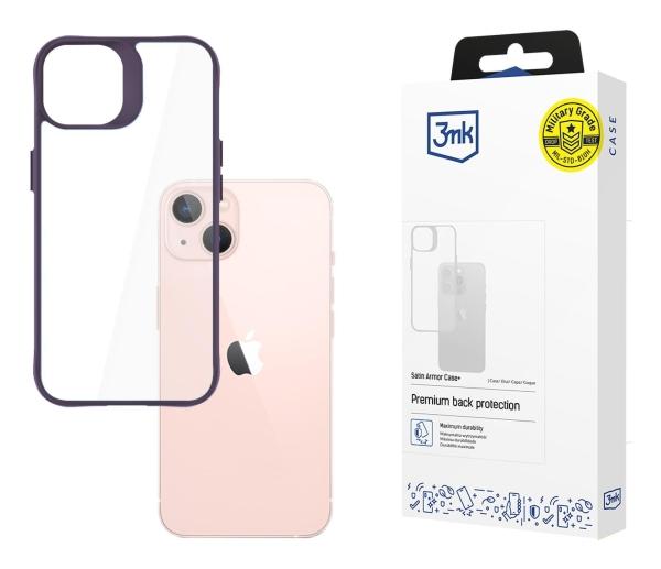 3mk Satin Armor Case  Cover  Apple  Iphone 14  15           Lilla  Transparent