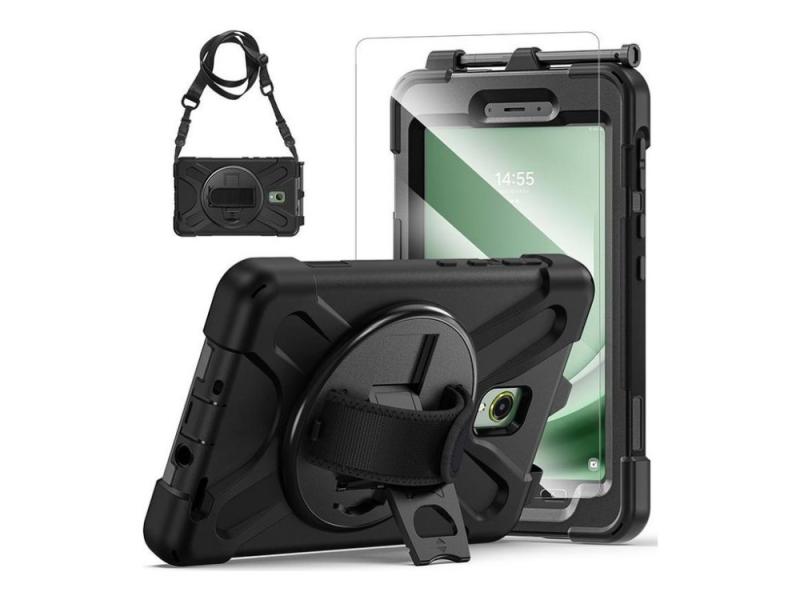 Estuff Chicago Bagsidecover Til Tablet Med Skærmbeskytter Polykarbonat  Silicone Sort For Samsung Galaxy Tab Active3  Tab Active5